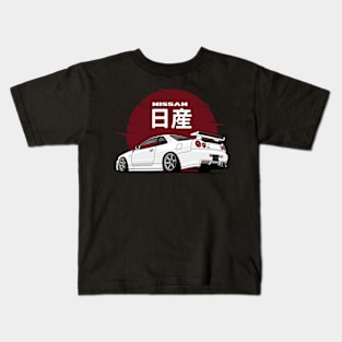 Nissan Skyline r34 GTR, JDM Car Kids T-Shirt